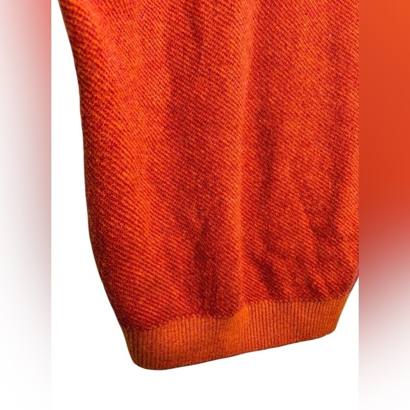 Louis Castel Golf Preppy Wool Blend Sweater Vest Size 110-XXL Orange Red Striped - Picture 3 of 12